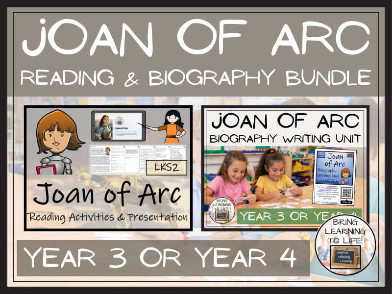 Joan of Arc Comprehension & Biography Bundle | LKS2