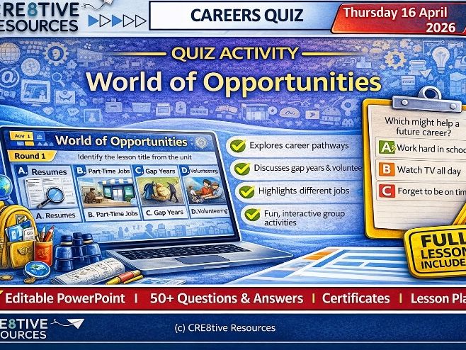 World of Opportunities End of Term / Unit Quiz