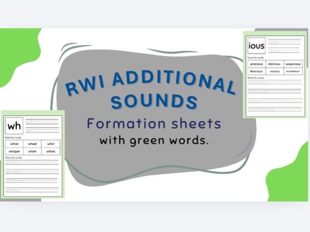 RWI Homework Sheets - Additional Sounds