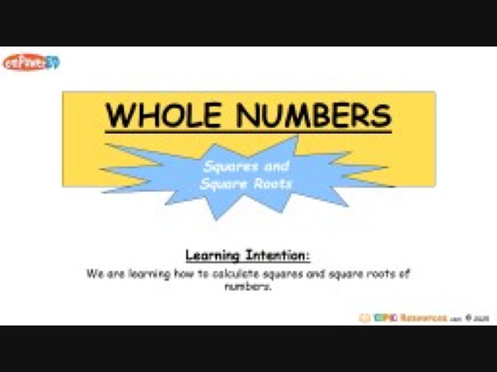 Squares & Square roots differentiated + Editable PPT + Codebreaker L1