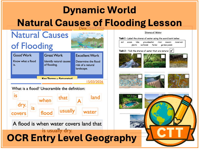 OCR Entry Level Geography - Destructive World - Natural Causes of Flooding Lesson