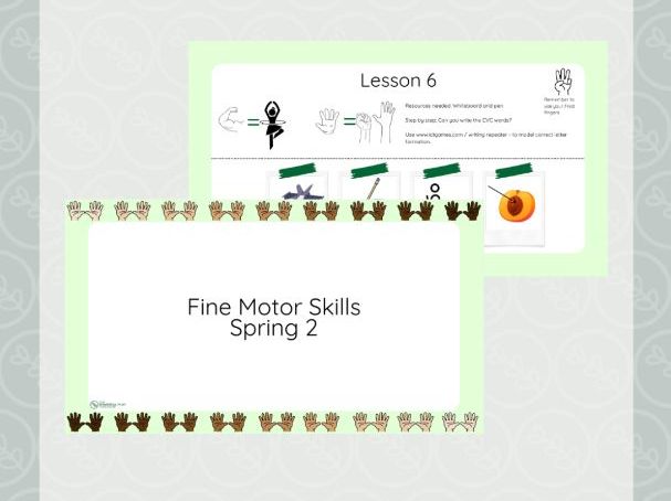 Fine Motor Skills Teaching Slides - Spring 2