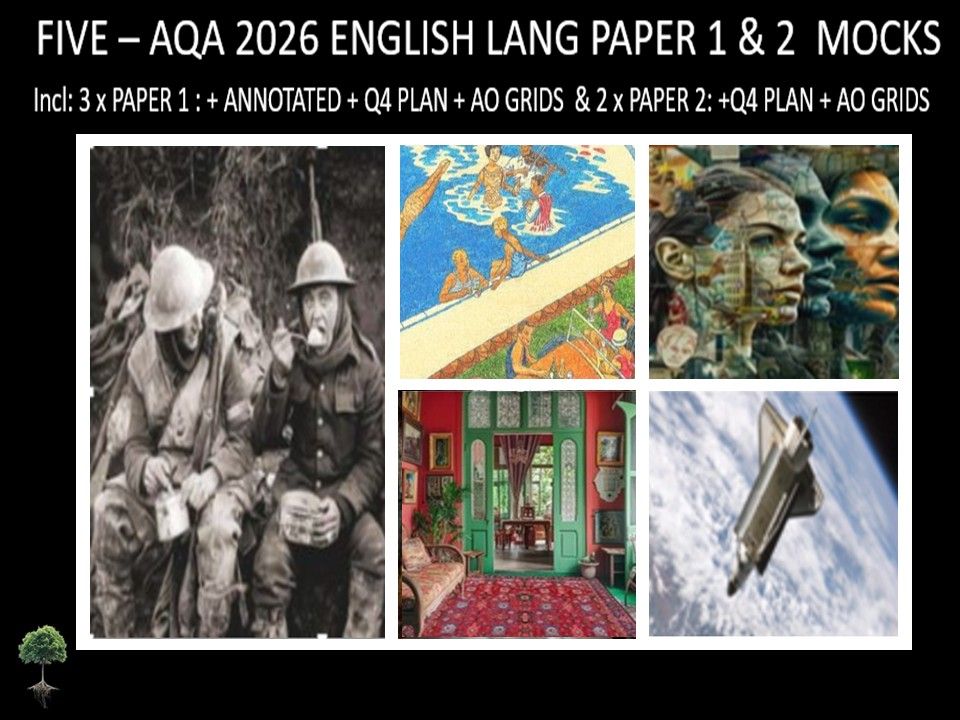 FIVE - AQA PAPER 1 & 2 | 2026 FULL MOCKS | ANNOTATED | Q4 PLAN | AO GRIDS