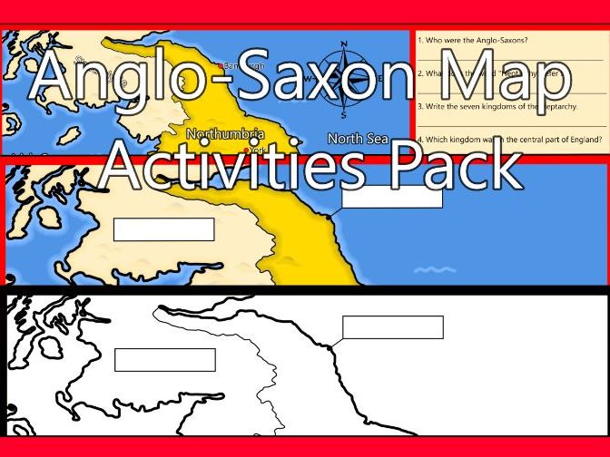 Anglo-Saxon Map Activities Pack – History Worksheets and Map Skills