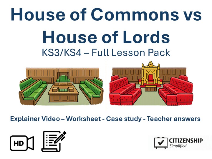 Commons vs Lords - KS3/KS4
