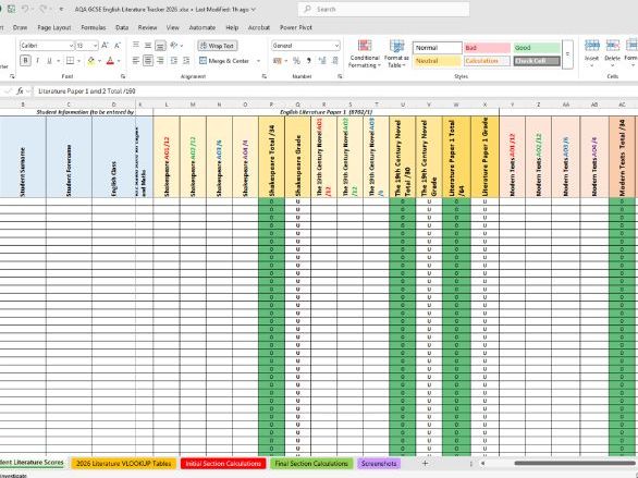 AQA Eng Lit 2026 Assessment Tracker