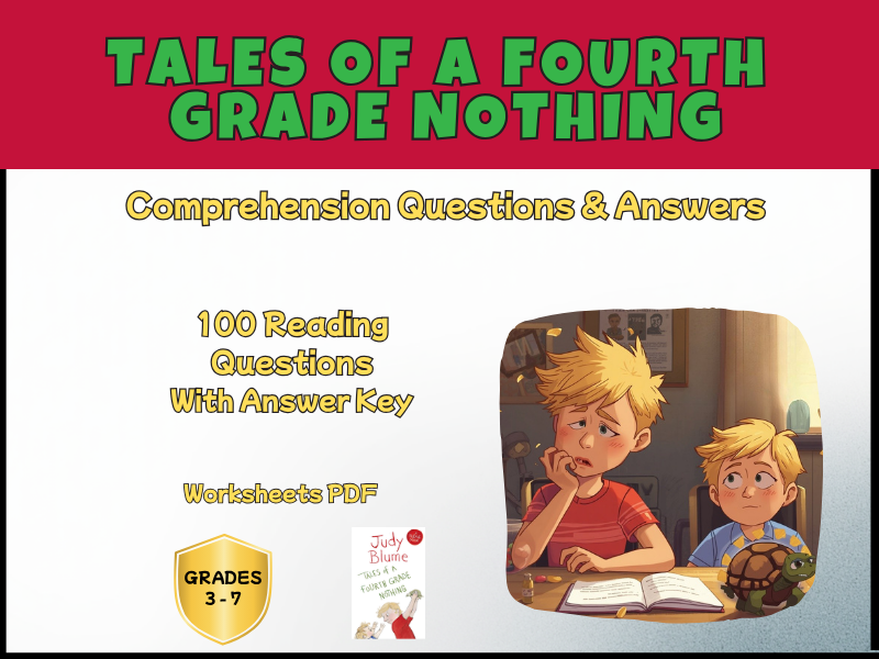 Tales of a Fourth Grade Nothing Comprehension PDF | 100 Questions + Answers | Year 4–8