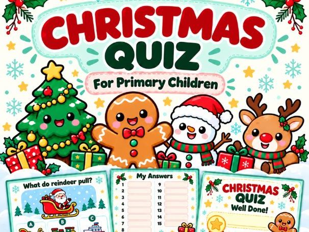 Christmas Quiz for Primary Children | PPT, Answer Sheet & Certificate