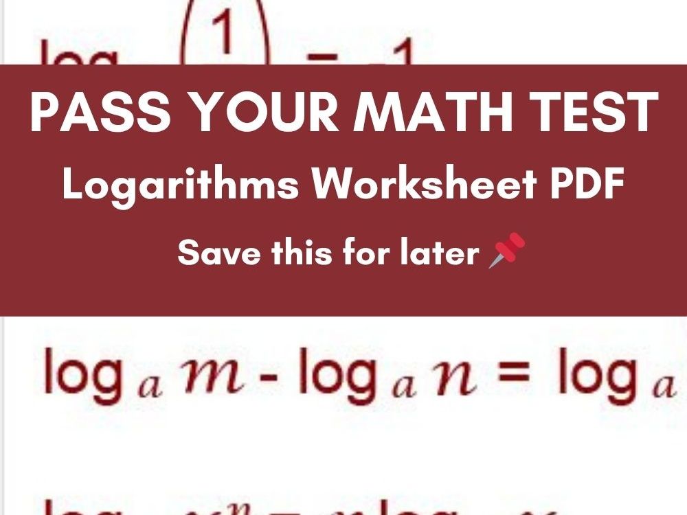 Logarithmic Equations Worksheets | Step-by-Step Practice + Solutions Included