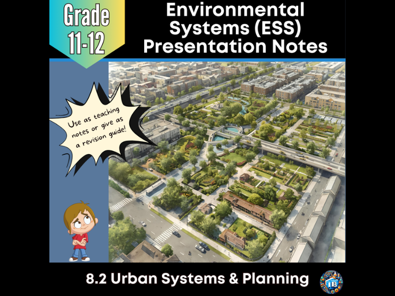 IB DP ESS 8.2 Urban Systems & Planning - Teaching Notes & PowerPoint 2026