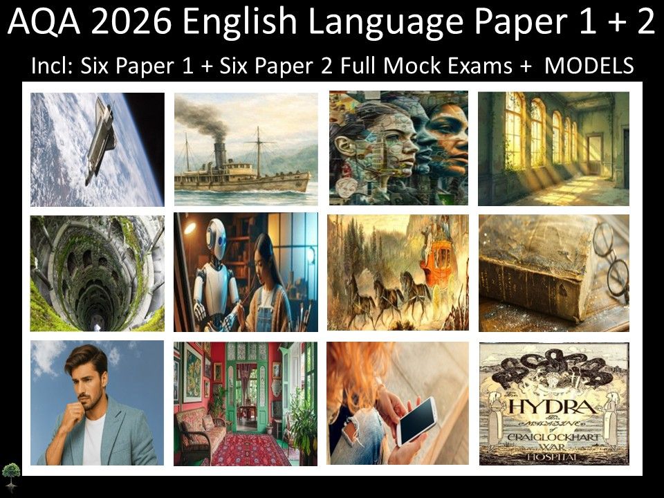Twelve AQA 2026 GCSE English Language Paper 1 + 2 Mocks | MODELS