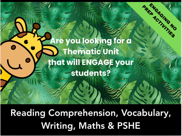 KS1 & KS2 English Giraffes Can’t Dance Activities | Thematic Unit | 80+ Activities | No Prep