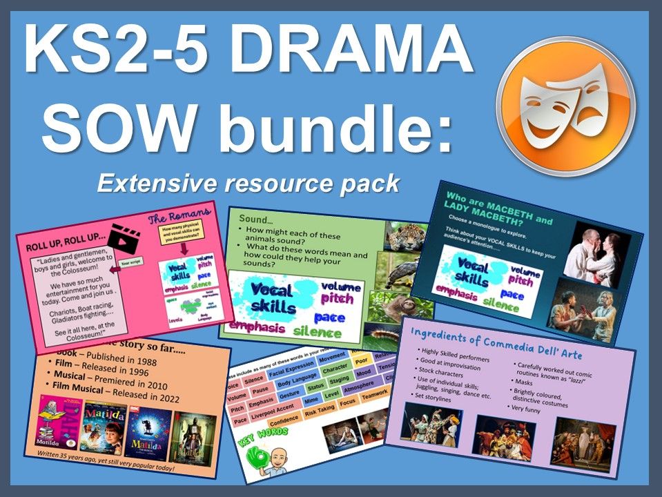 KS2-5 DRAMA Bundle: 20 extensive schemes of work & resources