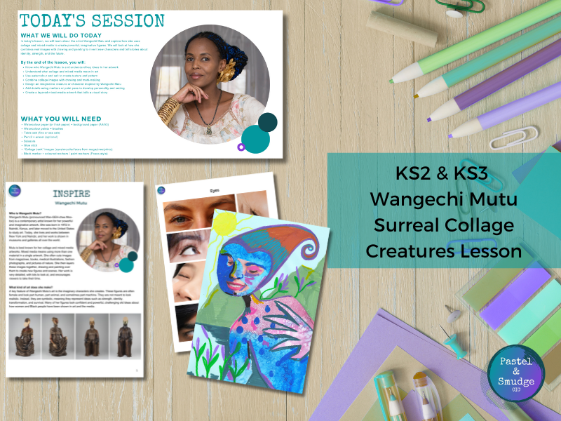 KS2 & KS3 Wangechi Mutu Surreal Collage Creatures Lesson