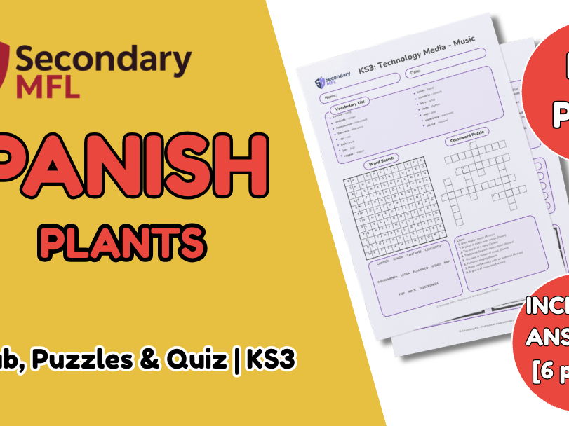 KS3 Spanish Activity Pack: Vocabulary of Plants and Nature