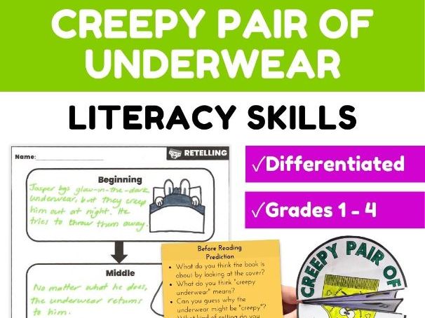 Creepy Pair of Underwear Activities Aaron Reynolds Reading Companion - Halloween Literacy Skills