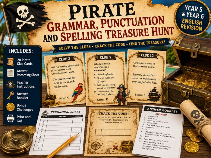 SPaG Treasure Hunt Year 6 SATs