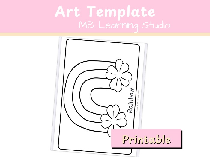 Rainbow Art Template – Creative Craft Activity for St Patrick´s Day
