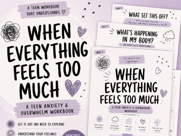 Teen Anxiety & Overwhelm Workbook | Emotional Regulation & Mental Health Support | SEMH / Pastoral