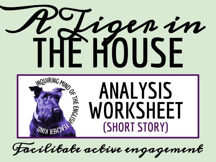 "A Tiger in the House" by Ruskin Bond Literary Analysis Worksheet and Answer Key
