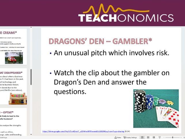 2. Risk and Reward - Topic 1.1 - Edexcel GCSE Business - Theme 1
