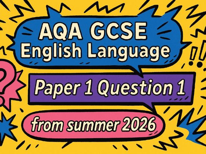 AQA GCSE English P1Q1 Mock-Ups From 2026