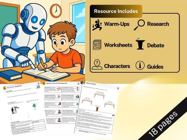 Should students use AI such as Chat GPT? Debate - Complete Lesson Plan, No Prep