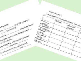 Attachment Activity Booklet