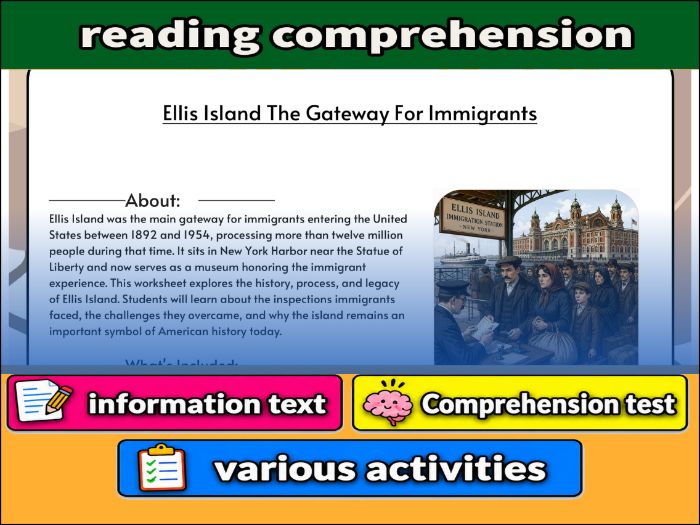 Ellis Island The Gateway For Immigrants & Comprehension 91����t