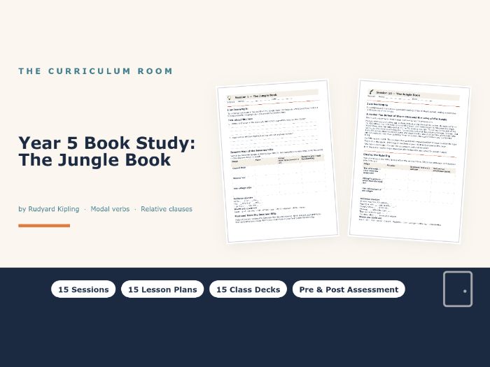 The Jungle Book Whole-Class Reading Unit: 15 Lessons & Slides | Year 5
