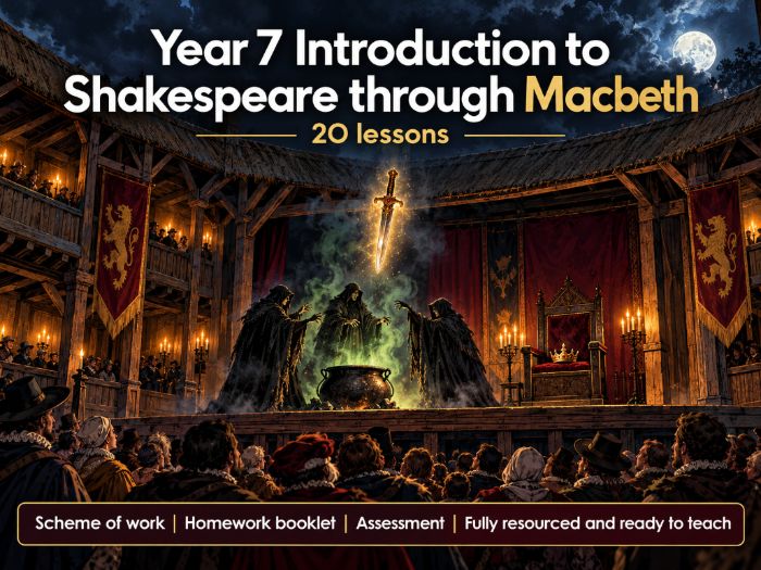 Introduction to Shakespeare: Macbeth Scheme of Work (20 Lessons)