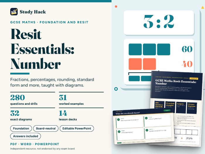 GCSE Maths Resit Essentials: Number (Foundation and Resit)