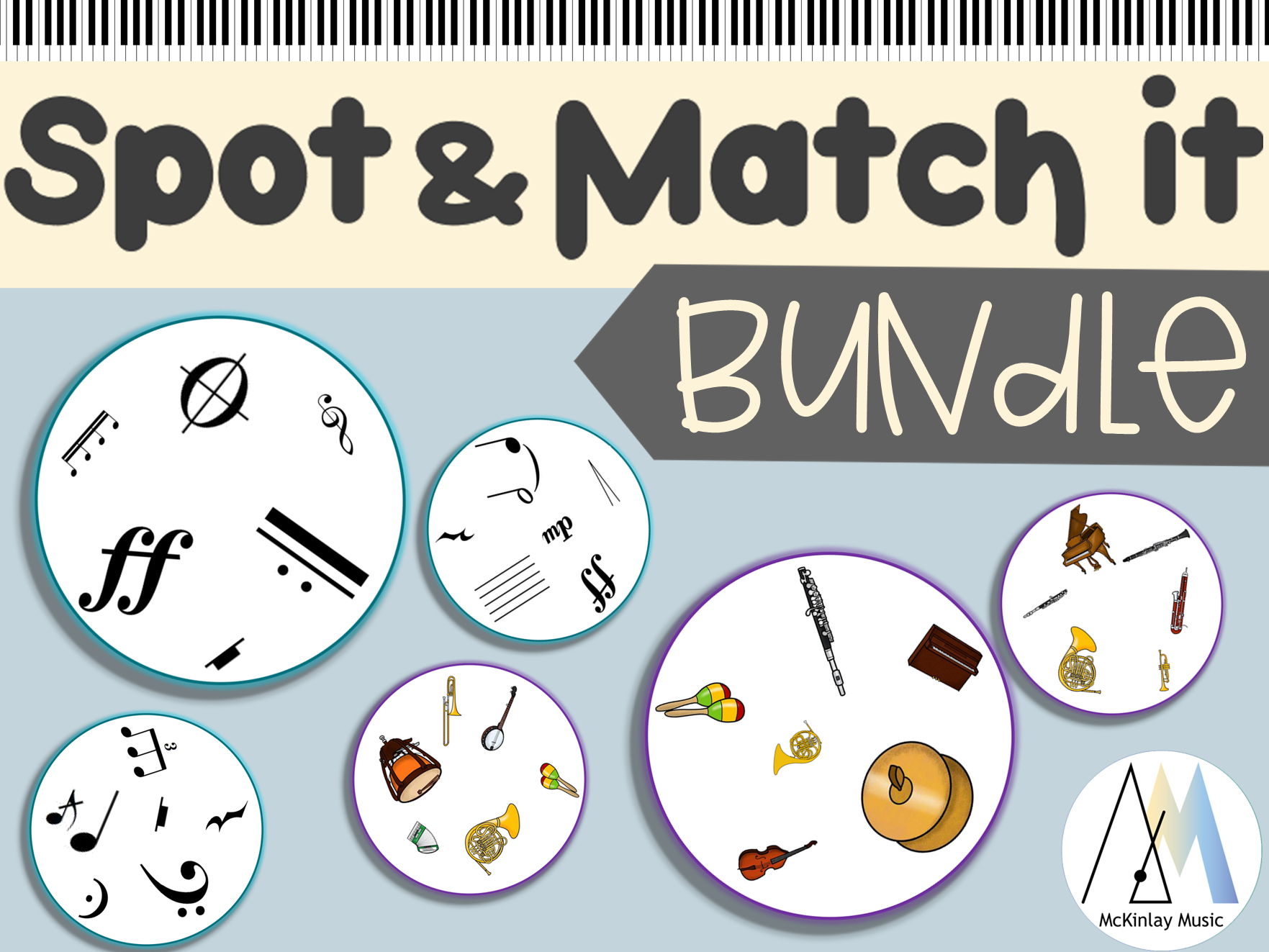 Spot & Match It - Music Matching Game BUNDLE