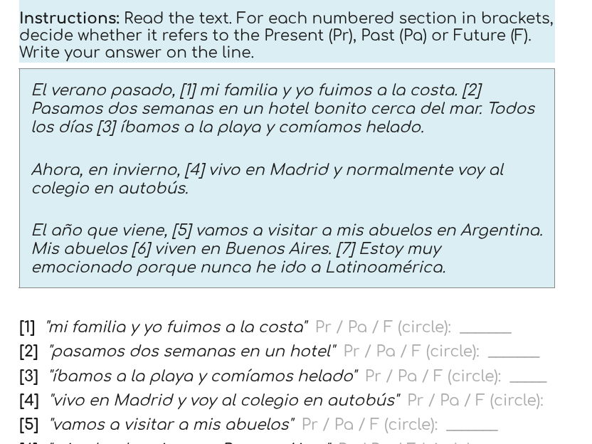 New Pearson Edexcel  GCSE Spanish  - Reading booklet