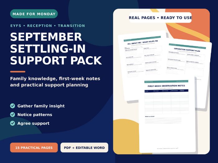 September Settling-In Support Pack