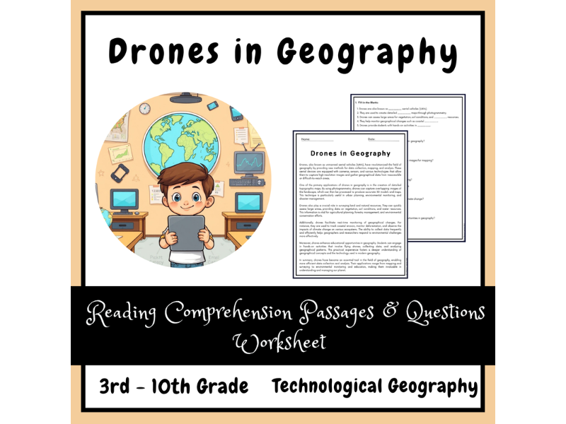 Drones in Geography Reading Comprehension Passages & Questions ...