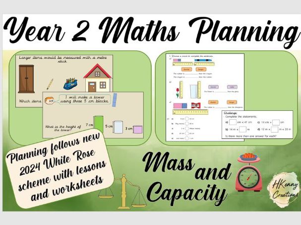 Maths planning, Year 2 length and height, whole unit, PowerPoints and Worksheets.