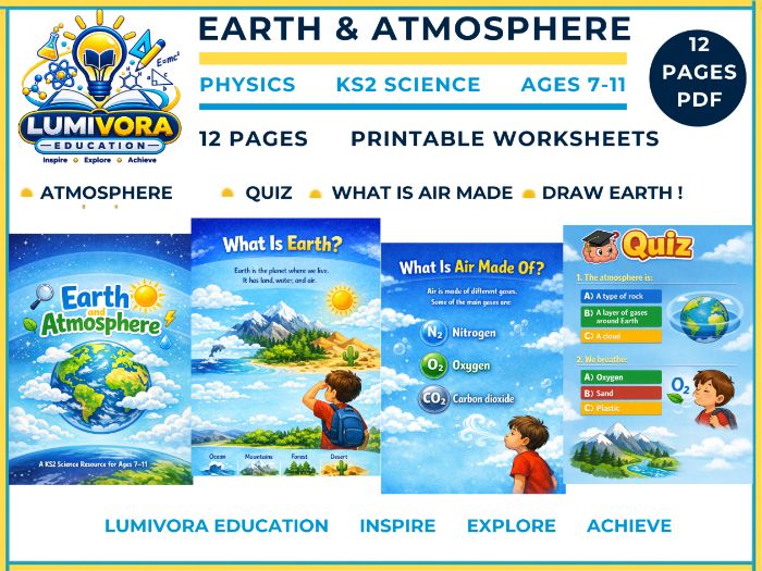 KS2 Science | Earth & Atmosphere STEM Workbook (Ages 7–11)