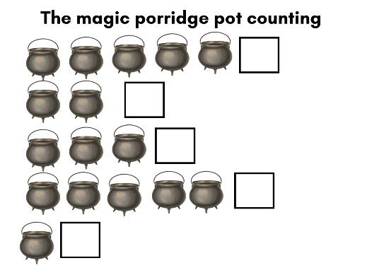 Porridge Pot Counting to 5  Number Formation Writing Practice