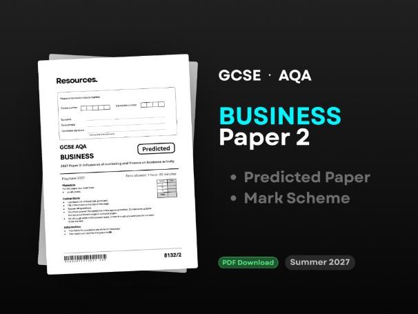 Predicted Paper 2 2027 GCSE Business AQA