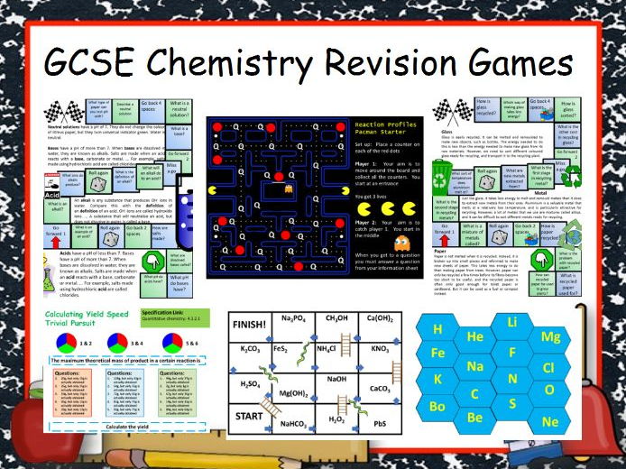 17 GCSE Chemistry Revision Games