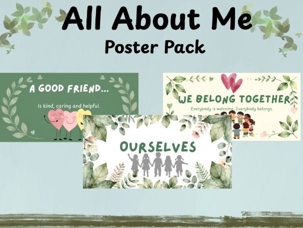 All About Me & Ourselves Poster Pack | EYFS | FREE