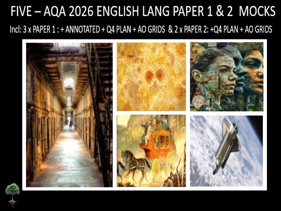 FIVE - AQA PAPER 1 & 2 | 2026 FULL MOCKS | ANNOTATED | Q4 PLAN | AO GRIDS