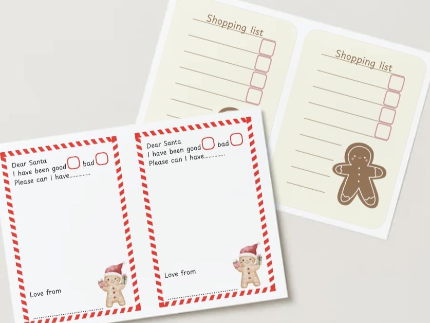 Christmas homecorner writing provocations