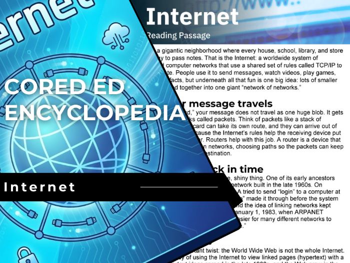 Internet Reading Comprehension Passage - Cored Ed Encyclopedia