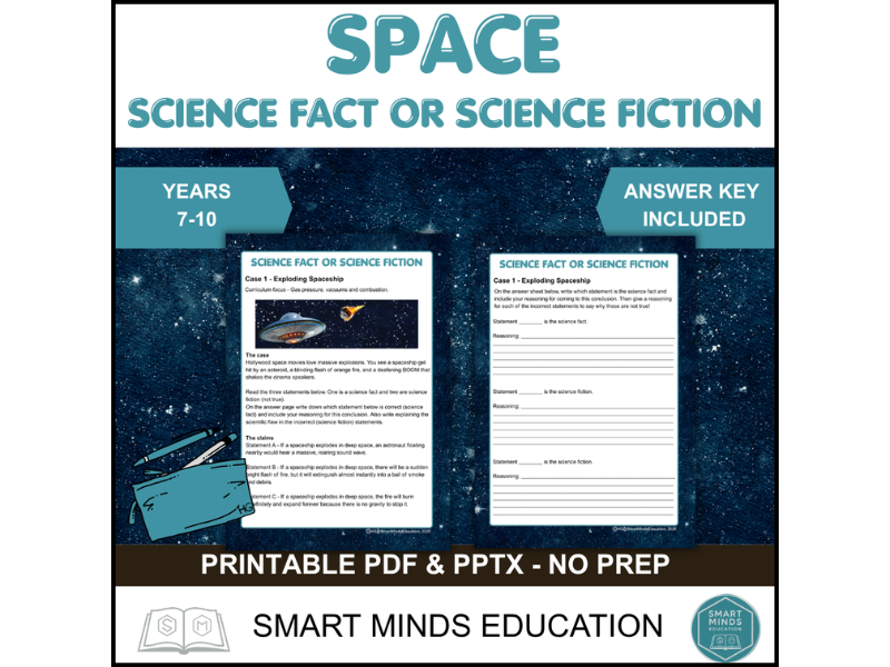 WORLD SPACE WEEK | FACT OR FICTION ACTIVITY | PHYSICS SPACE WORKSHEETS