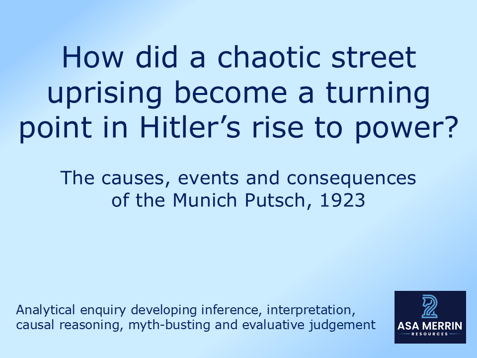 The Munich Putsch, 1923: Enquiry Lesson on Causes, Events & Consequences (GCSE History)