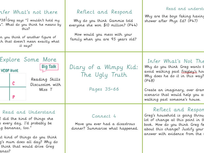 Diary of a Wimpy Kid: The Ugly Truth Task Maps