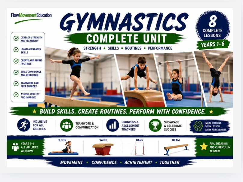 Gymnastics Unit Plan | 8 Complete PE Lessons
