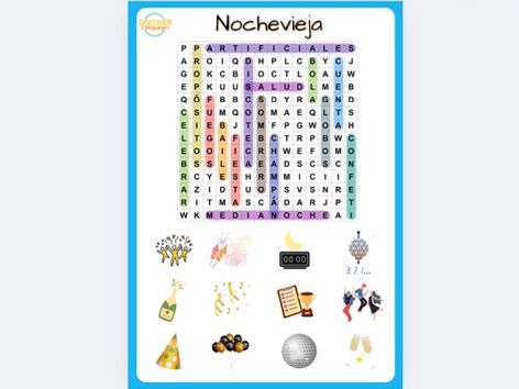 Spanish New Year’s Eve Vocabulary Posters Worksheets and Wordsearch